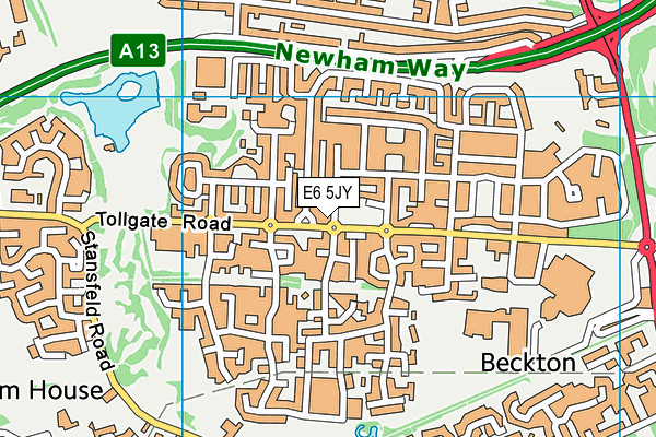 E6 5JY map - OS VectorMap District (Ordnance Survey)