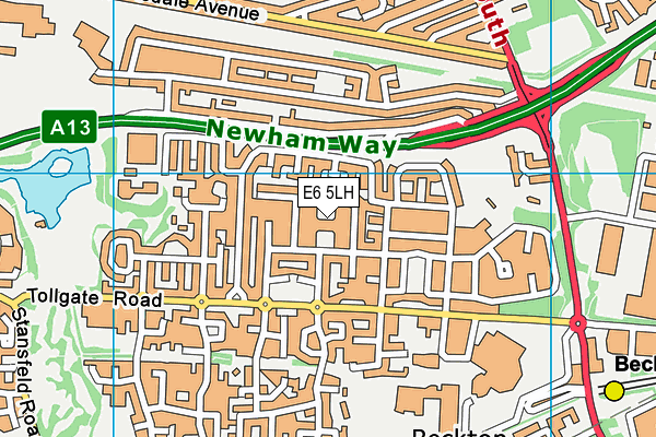 E6 5LH map - OS VectorMap District (Ordnance Survey)