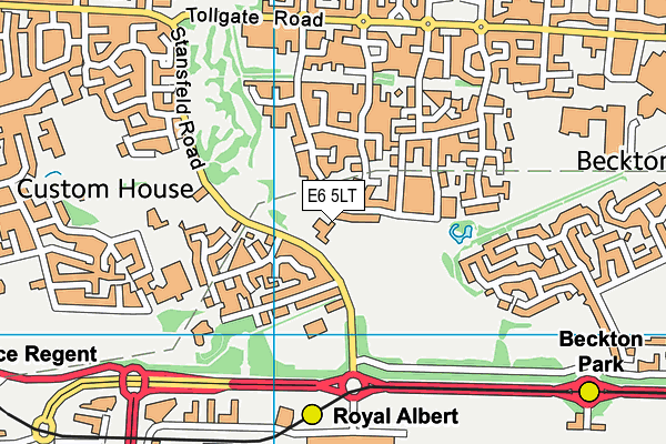 E6 5LT map - OS VectorMap District (Ordnance Survey)