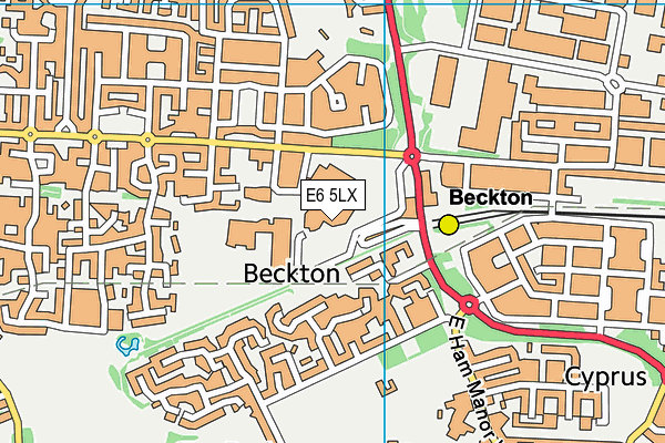 E6 5LX map - OS VectorMap District (Ordnance Survey)
