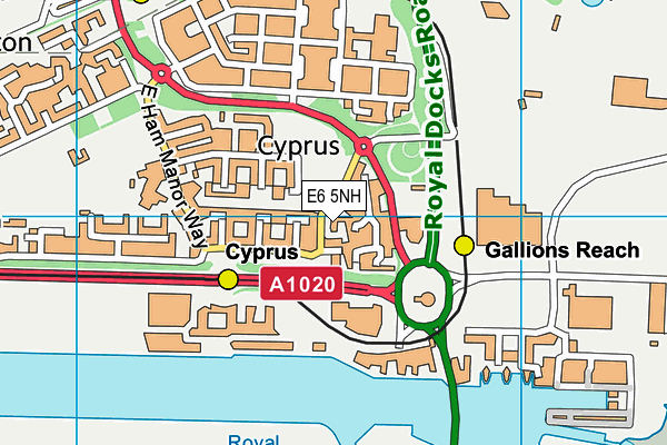 E6 5NH map - OS VectorMap District (Ordnance Survey)