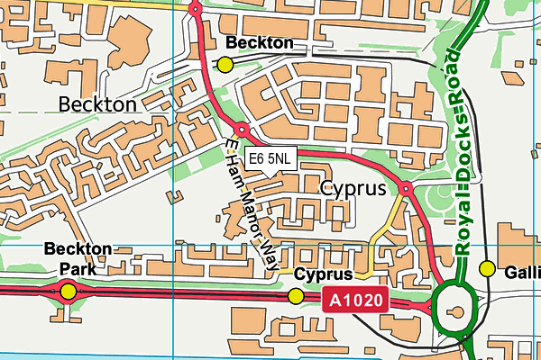 E6 5NL map - OS VectorMap District (Ordnance Survey)