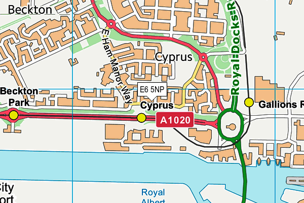 E6 5NP map - OS VectorMap District (Ordnance Survey)