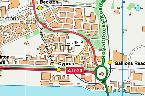 E6 5NR map - OS VectorMap District (Ordnance Survey)