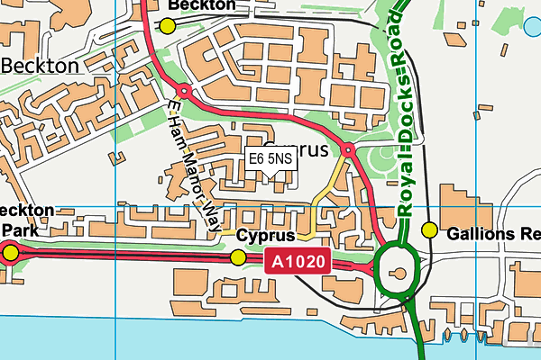 E6 5NS map - OS VectorMap District (Ordnance Survey)