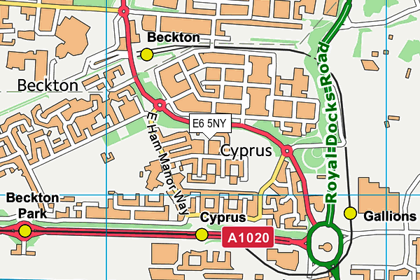 E6 5NY map - OS VectorMap District (Ordnance Survey)