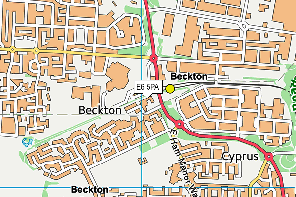 E6 5PA map - OS VectorMap District (Ordnance Survey)