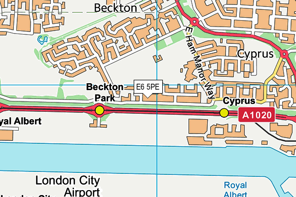 E6 5PE map - OS VectorMap District (Ordnance Survey)