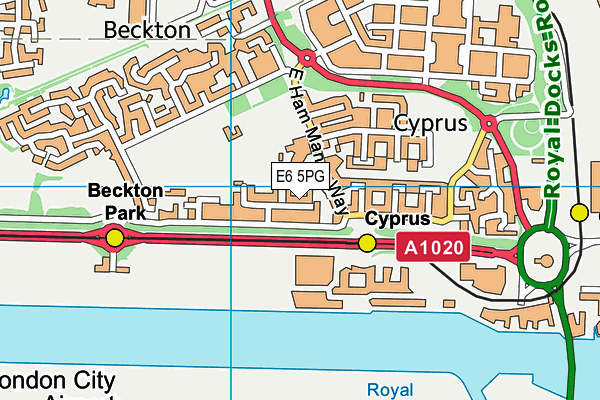 E6 5PG map - OS VectorMap District (Ordnance Survey)