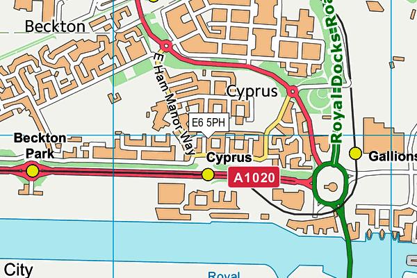 E6 5PH map - OS VectorMap District (Ordnance Survey)