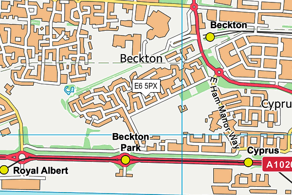 E6 5PX map - OS VectorMap District (Ordnance Survey)