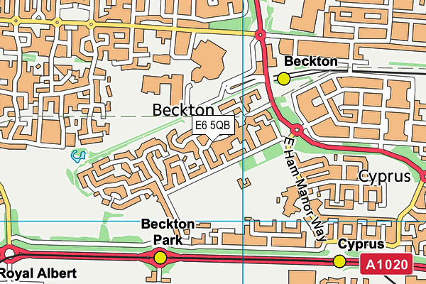 E6 5QB map - OS VectorMap District (Ordnance Survey)