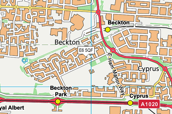 E6 5QF map - OS VectorMap District (Ordnance Survey)