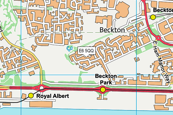 E6 5QQ map - OS VectorMap District (Ordnance Survey)