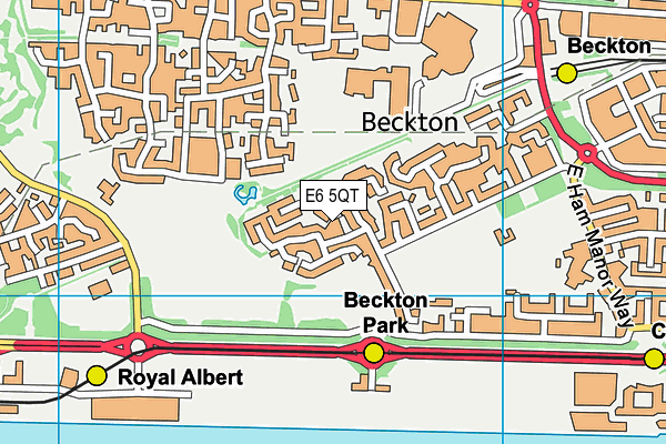 E6 5QT map - OS VectorMap District (Ordnance Survey)