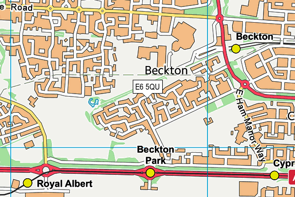 E6 5QU map - OS VectorMap District (Ordnance Survey)