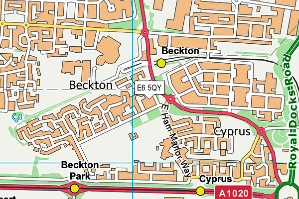 E6 5QY map - OS VectorMap District (Ordnance Survey)