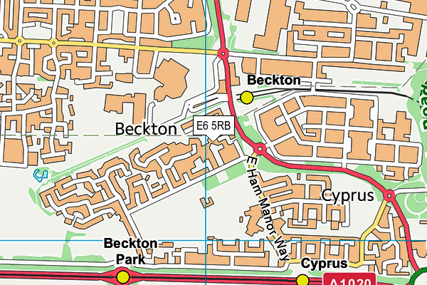 E6 5RB map - OS VectorMap District (Ordnance Survey)