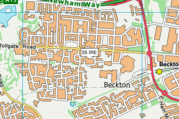 E6 5RE map - OS VectorMap District (Ordnance Survey)