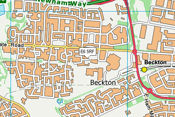 E6 5RF map - OS VectorMap District (Ordnance Survey)