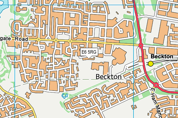 E6 5RG map - OS VectorMap District (Ordnance Survey)