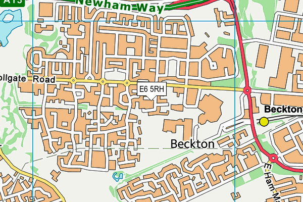 E6 5RH map - OS VectorMap District (Ordnance Survey)