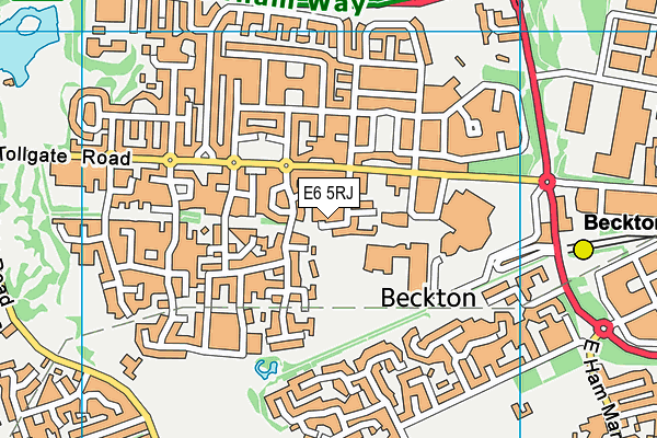 E6 5RJ map - OS VectorMap District (Ordnance Survey)