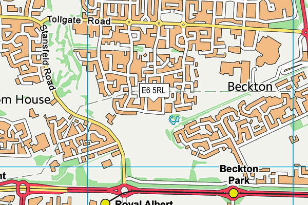 E6 5RL map - OS VectorMap District (Ordnance Survey)