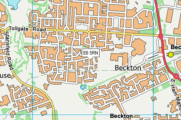 E6 5RN map - OS VectorMap District (Ordnance Survey)