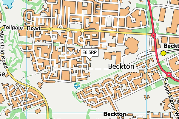 E6 5RP map - OS VectorMap District (Ordnance Survey)
