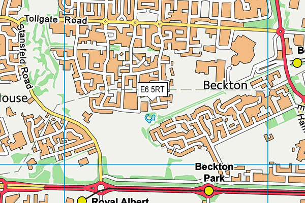 E6 5RT map - OS VectorMap District (Ordnance Survey)