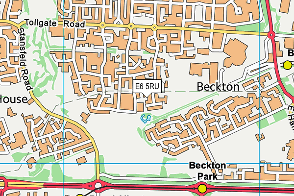 E6 5RU map - OS VectorMap District (Ordnance Survey)