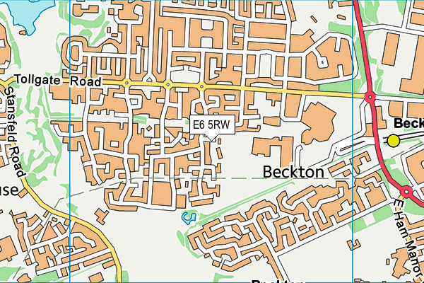 E6 5RW map - OS VectorMap District (Ordnance Survey)