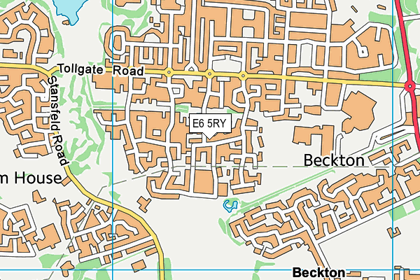 E6 5RY map - OS VectorMap District (Ordnance Survey)
