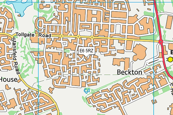 E6 5RZ map - OS VectorMap District (Ordnance Survey)