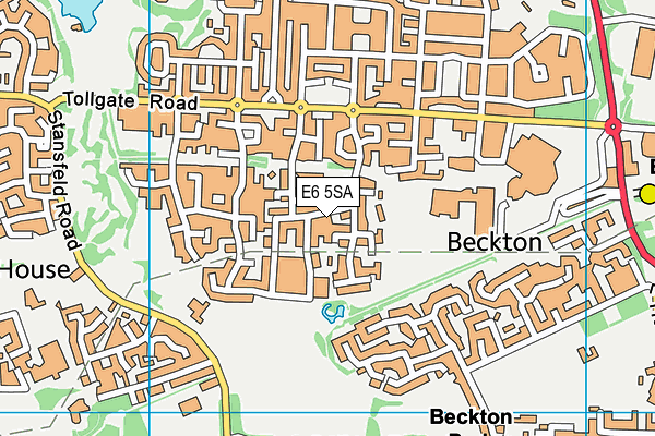E6 5SA map - OS VectorMap District (Ordnance Survey)
