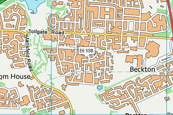 E6 5SB map - OS VectorMap District (Ordnance Survey)