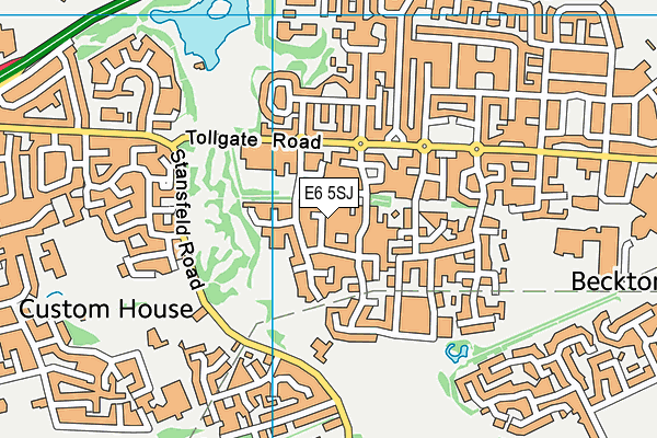 E6 5SJ map - OS VectorMap District (Ordnance Survey)