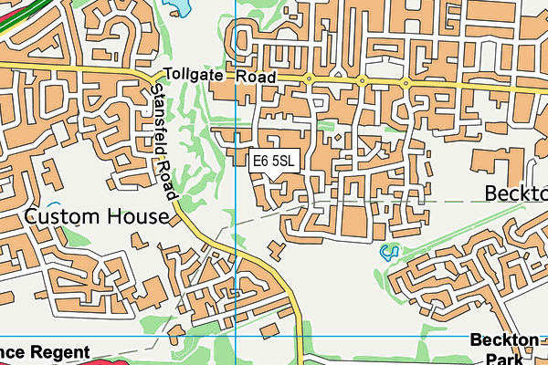 E6 5SL map - OS VectorMap District (Ordnance Survey)