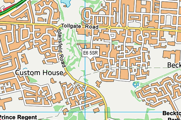 E6 5SR map - OS VectorMap District (Ordnance Survey)