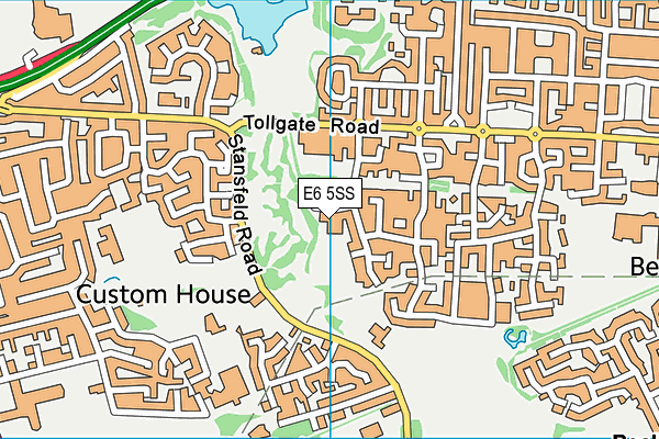E6 5SS map - OS VectorMap District (Ordnance Survey)
