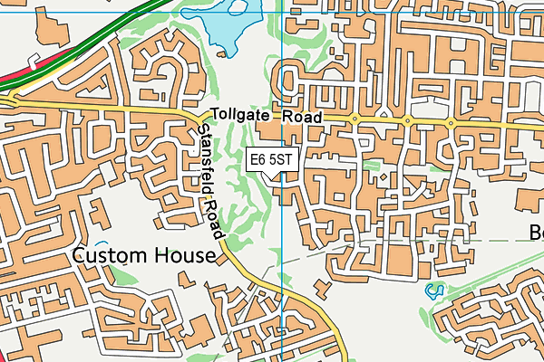 E6 5ST map - OS VectorMap District (Ordnance Survey)