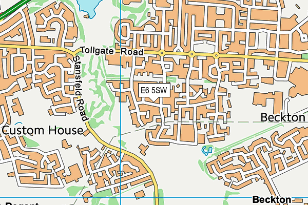 E6 5SW map - OS VectorMap District (Ordnance Survey)