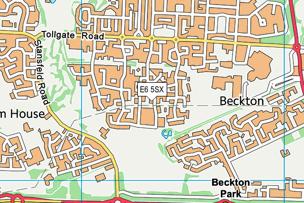E6 5SX map - OS VectorMap District (Ordnance Survey)