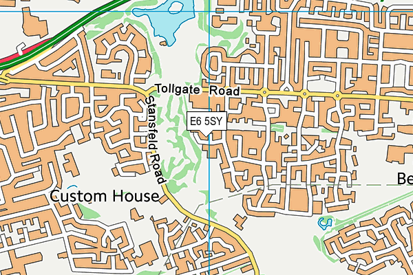 E6 5SY map - OS VectorMap District (Ordnance Survey)