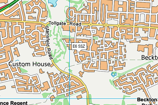 E6 5SZ map - OS VectorMap District (Ordnance Survey)