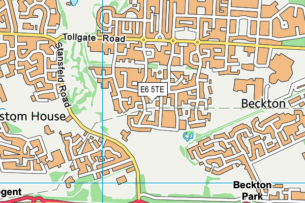 E6 5TE map - OS VectorMap District (Ordnance Survey)