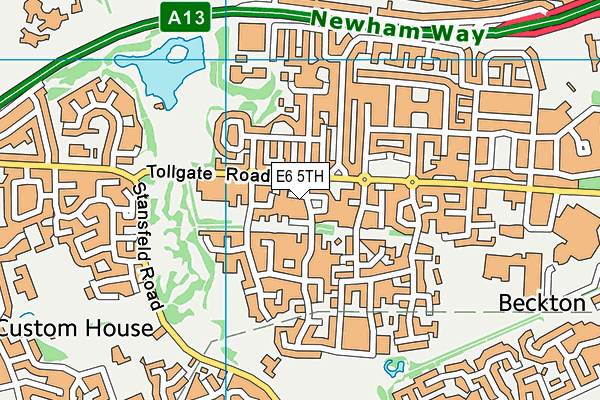 E6 5TH map - OS VectorMap District (Ordnance Survey)