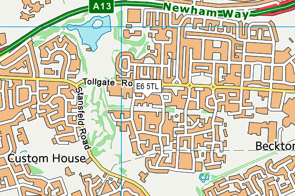 E6 5TL map - OS VectorMap District (Ordnance Survey)