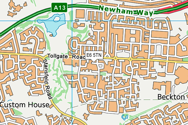 E6 5TN map - OS VectorMap District (Ordnance Survey)